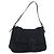 Borsa a tracolla FENDI Mamma Baguette in lana blu navy argento Auth 196191