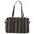 Pequin FENDI Pecan Canvas Tote Bag Braun Schwarz Auth 195728A - Ansicht 13