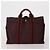 Hermès Borsa HERMES Fourre Tout in cotone Set di 3 Nero Rosso Auth 192553 - vista 2
