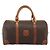 Céline Borsa Boston CELINE Macadam Canvas PVC Pelle Marrone Oro Auth 194340A D'oro - vista 13