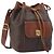 Céline Borsa a Tracolla CELINE Macadam PVC Pelle Marrone Tono Oro Auth 196099