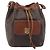 Céline Borsa a Tracolla CELINE Macadam PVC Pelle Marrone Tono Oro Auth 196099 - vista 13