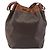 Céline Borsa a Tracolla CELINE Macadam PVC Pelle Marrone Tono Oro Auth 196099 - vista 2