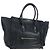 Céline CELINE Luggage Hand Bag Leather Black Gold Auth am12236V Golden