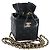 CHANEL Matelasse Chain Shoulder Pouch Lamb Skin Black Gold Tone CC Auth 196221M Nero