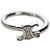 Céline CELINE Trion Asymmetrischer Ring Metall Silber #10(JP Size) Auth 195936M