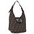 Borsa a mano FENDI Zucca Canvas Marrone Argento Auth 195759
