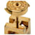 Hermès Hermes Cage d'H H-Cube Stud Earrings Golden Orange  - view 5