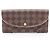 Louis Vuitton Portefeuille Caïssa Bi-fold Long Wallet Marrone Rosa Damier ebene