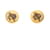 Hermès Boucles d'oreilles clips rondes en corne Hermes Doré  - vue 1