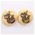 Hermès Boucles d'oreilles clips rondes en corne Hermes Doré  - vue 6