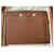 Hermès Backpocket Lederclutch Braun  - Ansicht 3