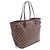 Borsa Tote Louis Vuitton Neverfull MM Damier Ebene Marrone - vista 2