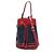 Gucci Ophidia Kleine Bucket 2-Way Handtasche Rot Marineblau
