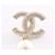 Orecchini a lobo Chanel Coco Mark Bianco D'oro  - vista 6