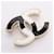 Chanel Coco Mark Brosche Accessoire Schwarz Weiß Golden  - Ansicht 4