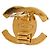 Orecchini vintage Chanel Coco Mark Turnlock Motif D'oro - vista 3