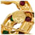 Spilla Chanel Vintage Coco Mark Multicolore - vista 3