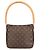 Borsa a tracolla Louis Vuitton Looping MM Monogram Marrone