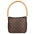 Borsa a tracolla Louis Vuitton Looping MM Monogram Marrone - vista 3