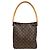 Borsa a tracolla Louis Vuitton Looping GM Monogram Marrone - vista 3