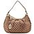Borsa Hobo Gucci in tela monogram Marrone Beige