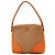 Prada Zweifarbige Schultertasche Beige Orange
