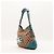 Borsa a tracolla Gucci in tela monogramma e pelle Marrone D'oro Turchese - vista 2