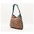 Borsa a tracolla Gucci in tela monogramma e pelle Marrone D'oro Turchese - vista 4