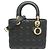 Borsa Lady Christian Dior in pelle d'agnello nera Nero