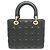Borsa Lady Christian Dior in pelle d'agnello nera Nero - vista 2