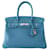 Borsa Hermès Birkin 30 Ghillies Pelle Togo Turchese Blu  - vista 1