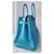 Borsa Hermès Birkin 30 Ghillies Pelle Togo Turchese Blu  - vista 14