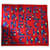Foulard Chanel in cotone rosso e blu