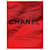Foulard Chanel in cotone rosso e blu - vista 4