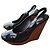 Chloé Keilabsatz-Pumps aus schwarzem Lackleder