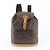 Louis Vuitton Monogram Montsouris GM Leder-Rucksack Braun