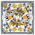 Hermès Foulard Hermes Carre 90 Fleurs d'Hellade Blu