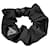 Scrunchie Prada con placca logo in nero  - vista 1