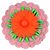 Loewe Bag Charm Stud Flower aus Leder Pink Grün Orange