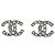 Orecchini a clip Chanel argentati con strass Argento