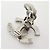 Orecchini a clip Chanel argentati con strass Argento - vista 3