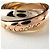 Anillo Cartier Trinity en oro blanco oro amarillo y oro rosa - vista 2