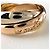 Anillo Cartier Trinity en oro blanco oro amarillo y oro rosa - vista 3