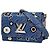 Borsa a tracolla Louis Vuitton Twist MM Blu