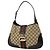 Bolso de hombro Gucci de lona GG marrón Castaño