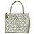 Borsa Tote Chanel Reissue in pelle caviar argento