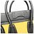 Céline Borsa a mano Celine Luggage Micro Shopper Marrone Nero Giallo - vista 9