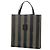 Bolsa de mão Fendi Pequin Castanho Preto Couro e Tela Marrom
