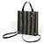 Bolsa de mão Fendi Pequin Castanho Preto Couro e Tela Marrom - vista 2